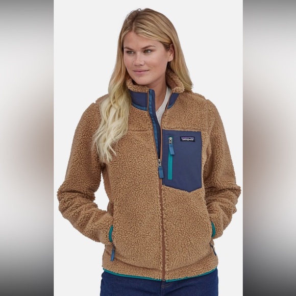 Patagonia Classic Retro-X Jacket Size Small in Nest Brown & Borealis Green - Picture 2 of 5